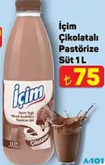 İÇİM ÇİKOLATALI PASTÖRİZE SÜT 1 L fiyat ve kampanya bilgisi